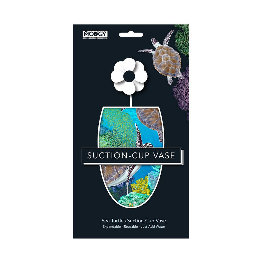 Sea Turtles Oval Suction Cup Vase