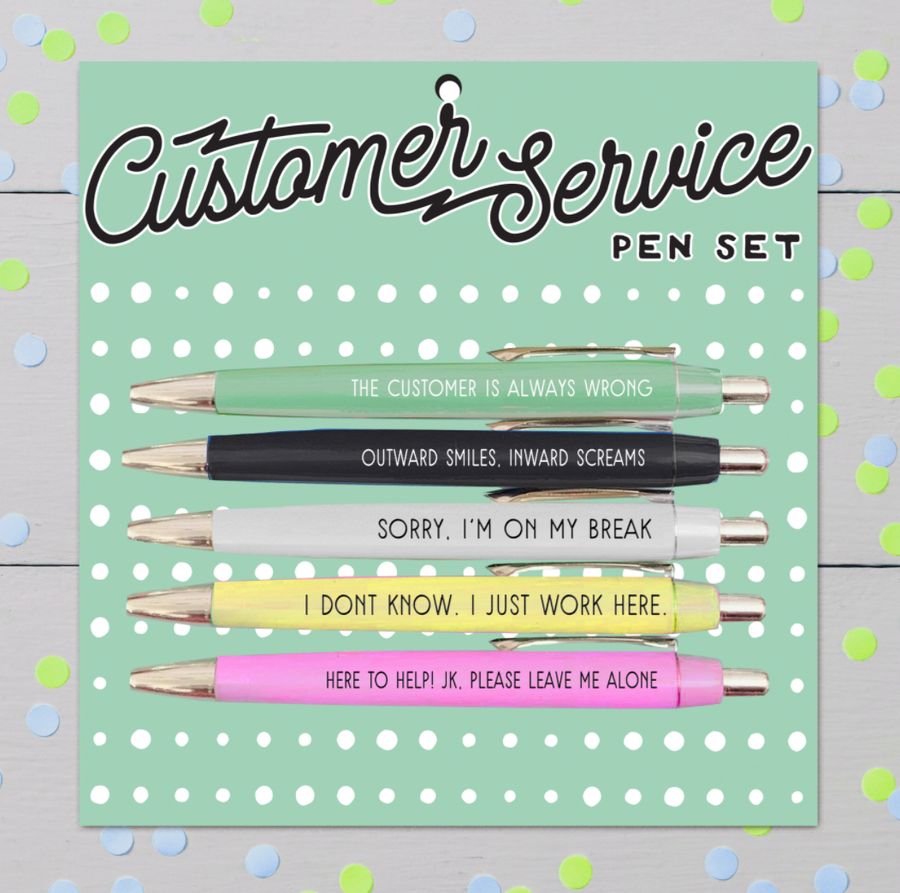 Customer Service Funny Pen Set