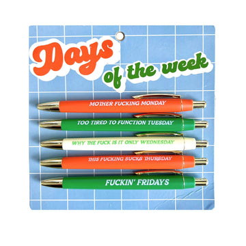 Days Of The Week Funny Pen Set